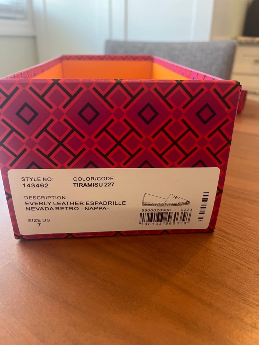 Tory Burch Tan Leather Espadrille Flats